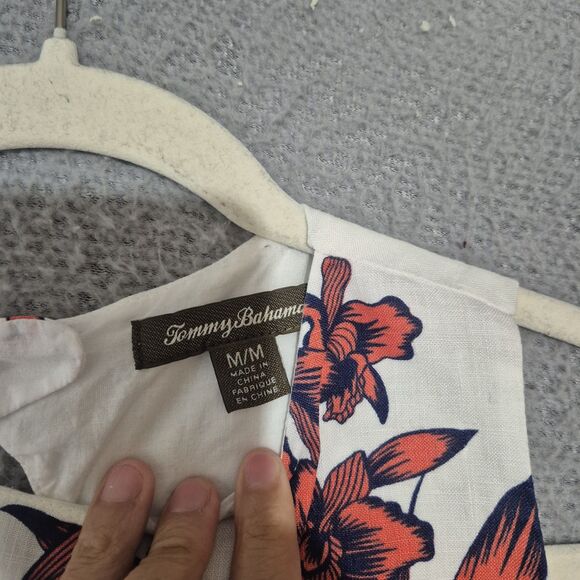 Tommy Bahama Women's Sleevless Lavatera Leis Linen Floral Print Dress Medium - Picture 2 of 9